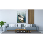 Adrift Wall Art - White/Blue - 36 X 48