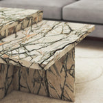Brielle Two-Tiered Coffee Table - Faux Onyx Marble