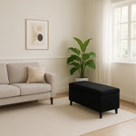 Kofi Storage Ottoman - Black