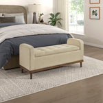 Elayne Ottoman Bench - Light Brown