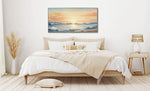 Morning Break Wall Art - Orange/Blue - 28 X 56