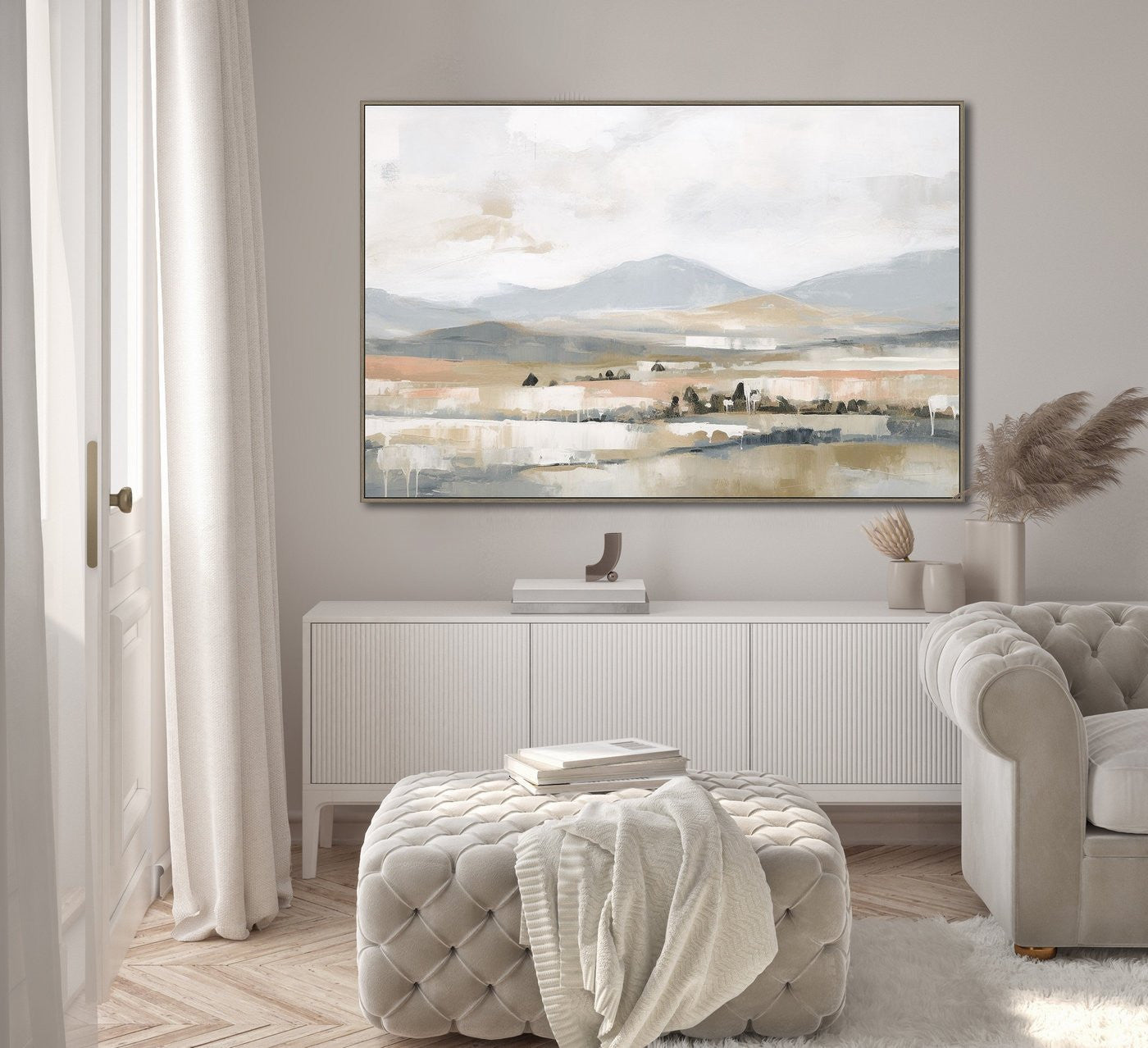 Muted Valley Wall Art - Multi-Colour - 32 X 48