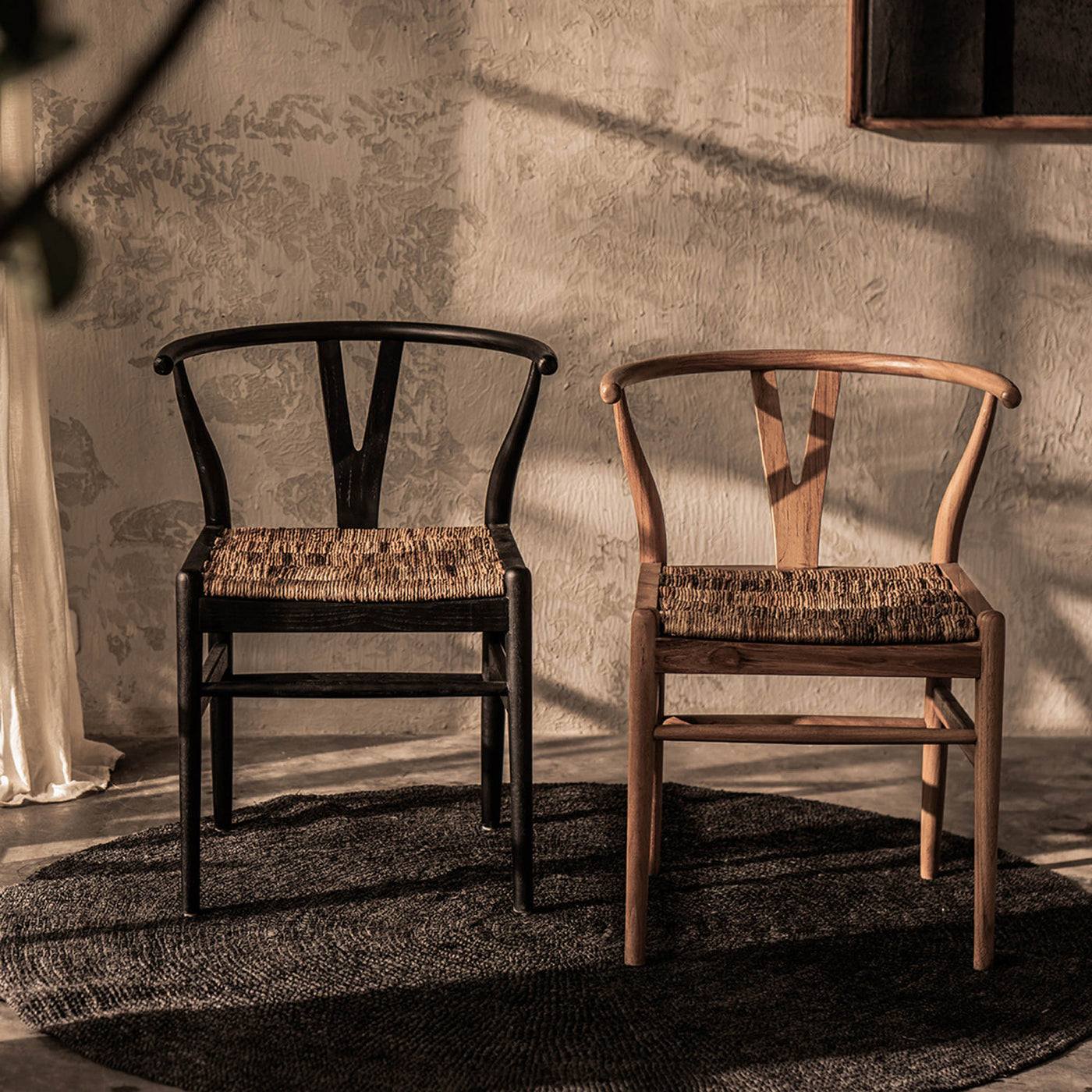 Bayan Caterpillar Twin Chair - Natural