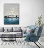 Reflection Point Wall Art - Blue/Grey - 48 X 36