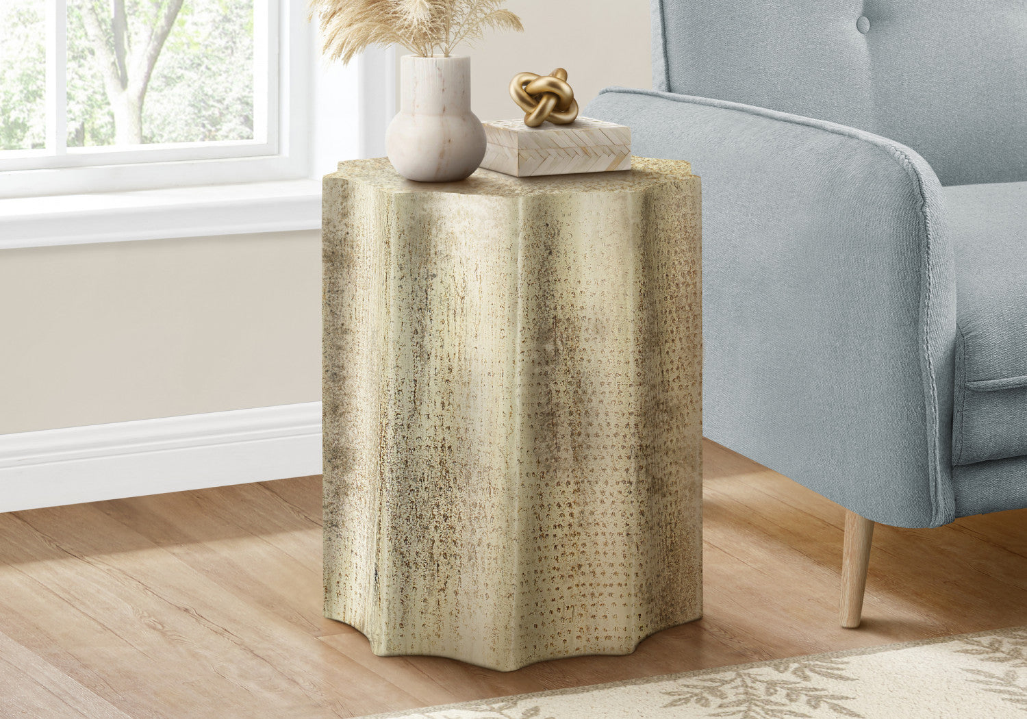 Lorik Side Table - Antique Gold