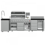 Forno Bulnes Black Countertop Outdoor Kitchen with 40" 84,000 BTU BBQ and Beverage Centre - FODKT2520BLK