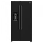 Forno Salerno 36" 20 Cu.Ft. Black Side-by-side Refrigerator with Ice & Water Dispenser - FFRBI1844-36BLK