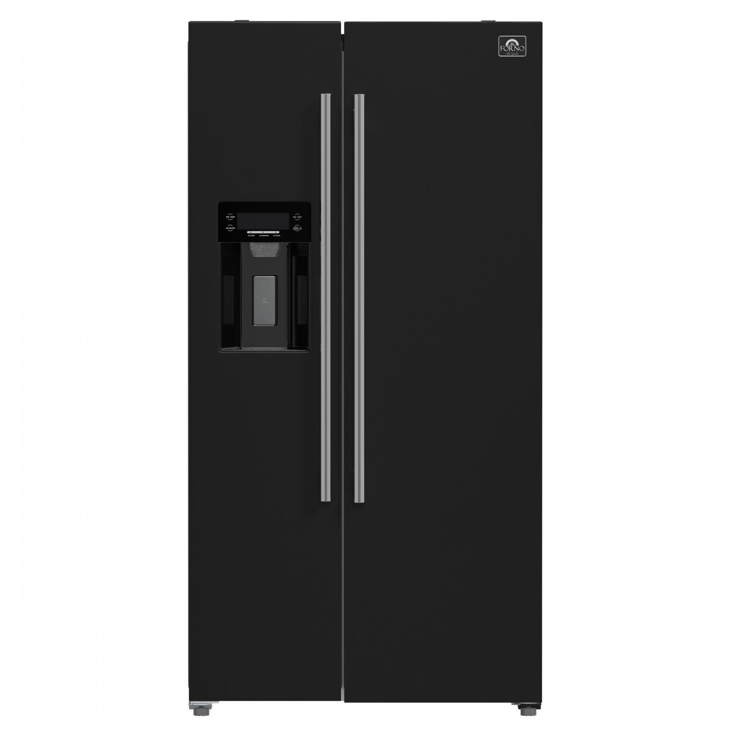 Forno Salerno 36" 20 Cu.Ft. Black Side-by-side Refrigerator with Ice & Water Dispenser - FFRBI1844-36BLK