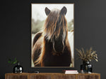 Shaggy Equine Wall Art - Brown - 45 X 30