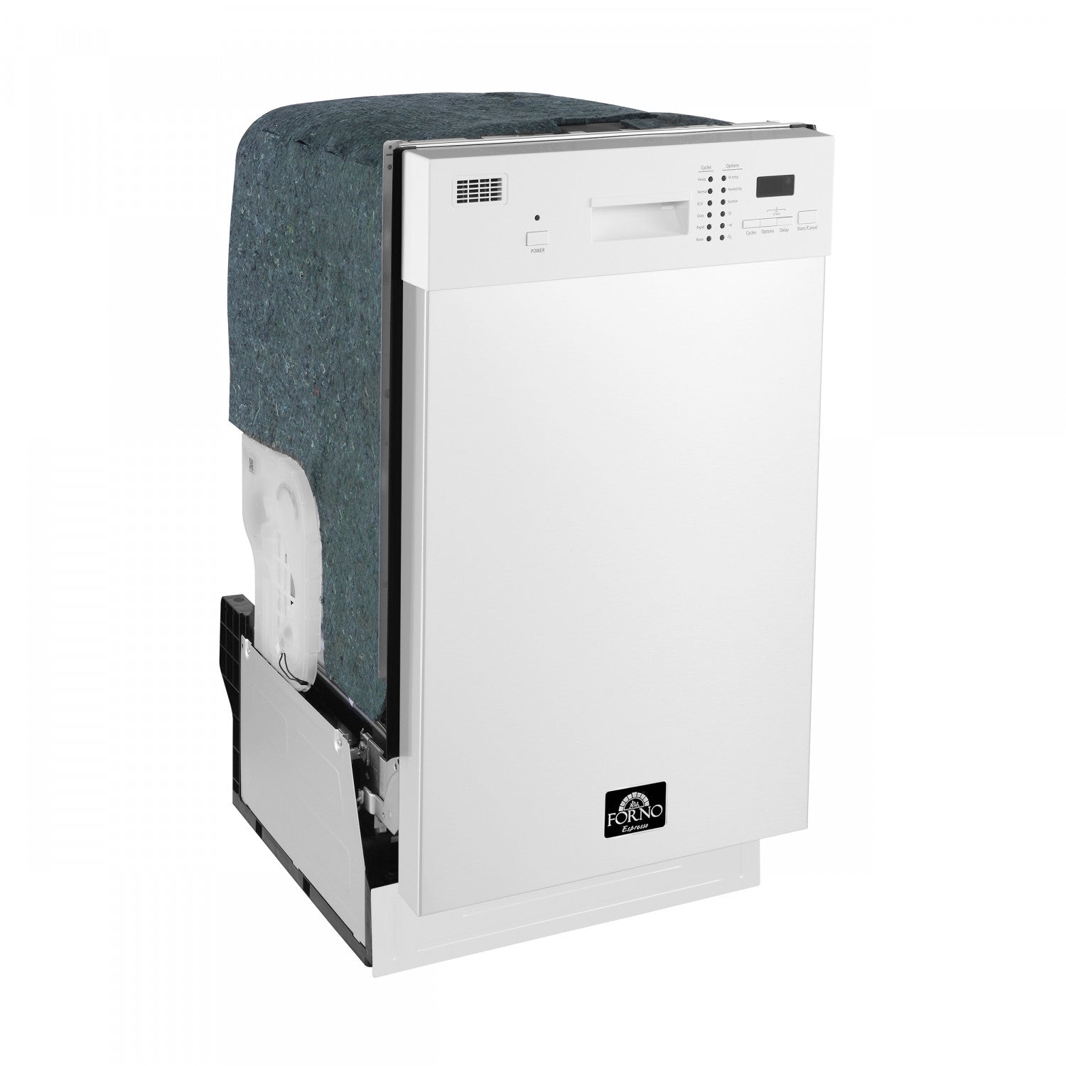 Forno Polo 18" White Built-in Front Control Dishwasher (52 dBa) - FDWBI8041-18WHT