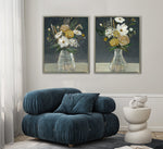 Ivory Petals I Wall Art - Green/Neutral - 30 X 24