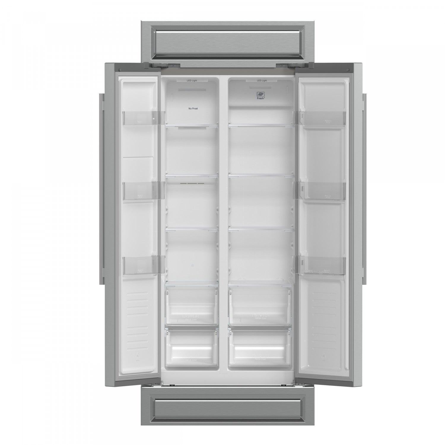 Forno Salerno 33" 15.6 Cu.Ft. Stainless Steel Built-in Side-by-Side Refrigerator - FFRBI1805-37MG