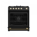 Forno Leonardo 30" Black Freestanding Gas Range (5.0 Cu. Ft.) - FFSGS1116-30BLK