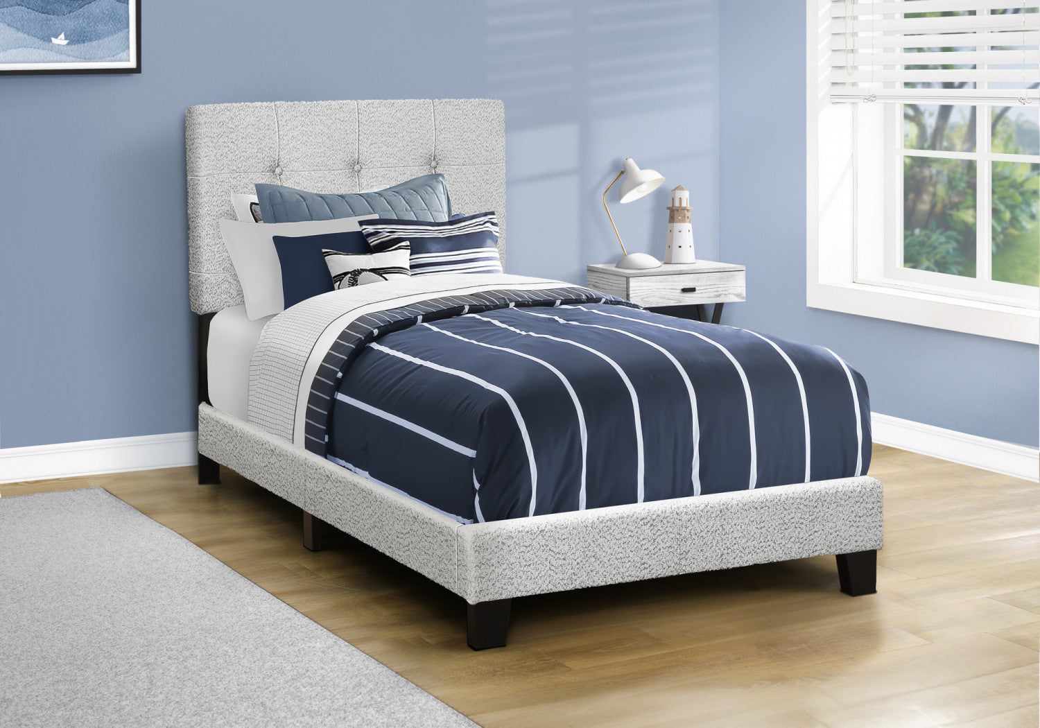 Evelyn Twin Bed - Grey