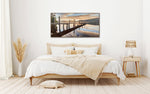 Still Waters Wall Art - Blue/Orange - 30 X 60