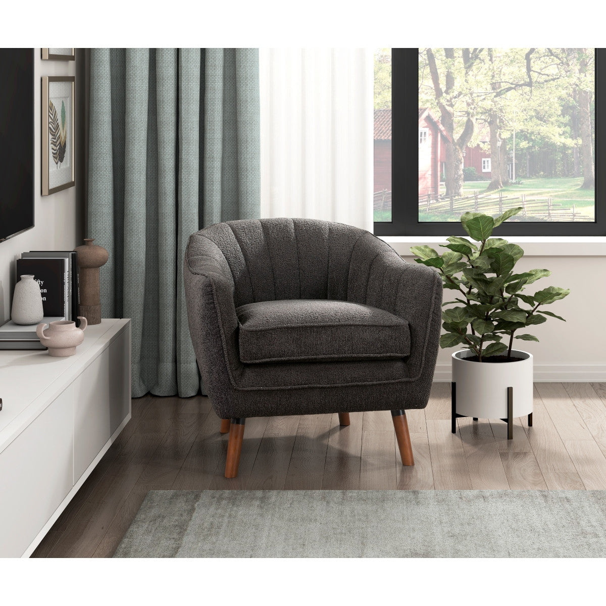 Calypso Accent Chair - Charcoal