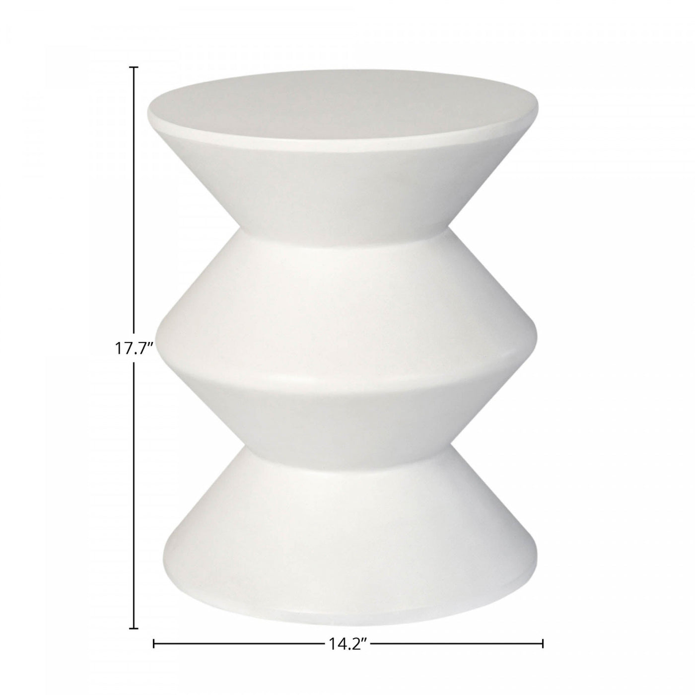 Gavrin Inverted Side Table - White