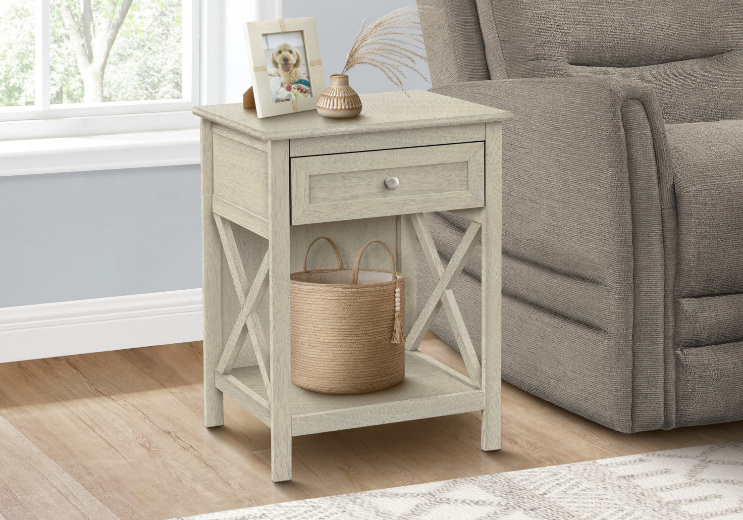 Deanne Side Table - White