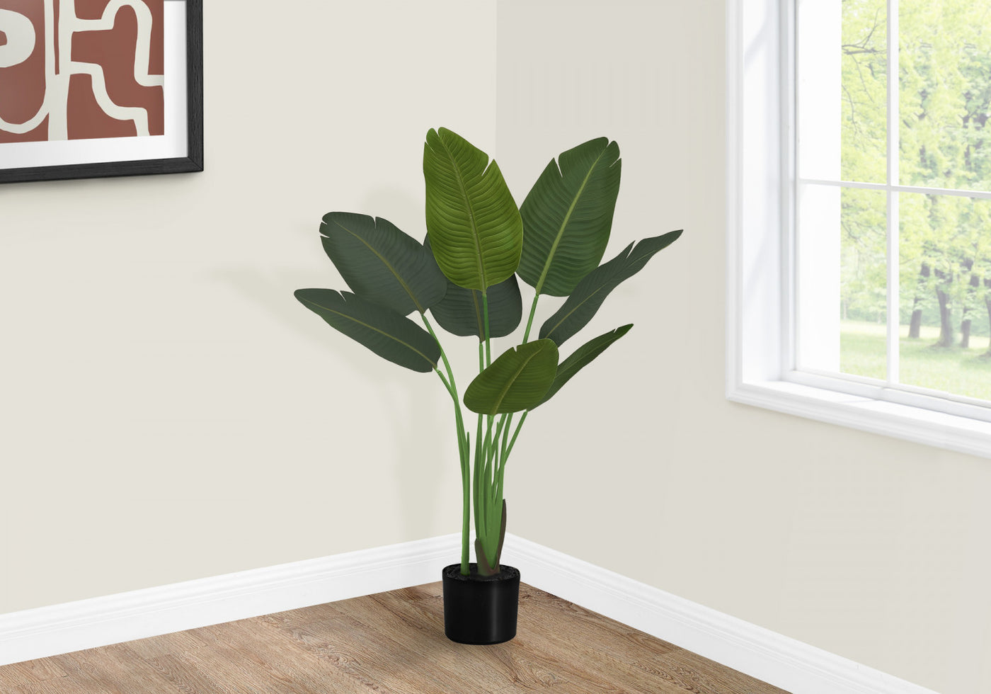 44" Bird Of Paradise Plant With 5" Black Pot - Green