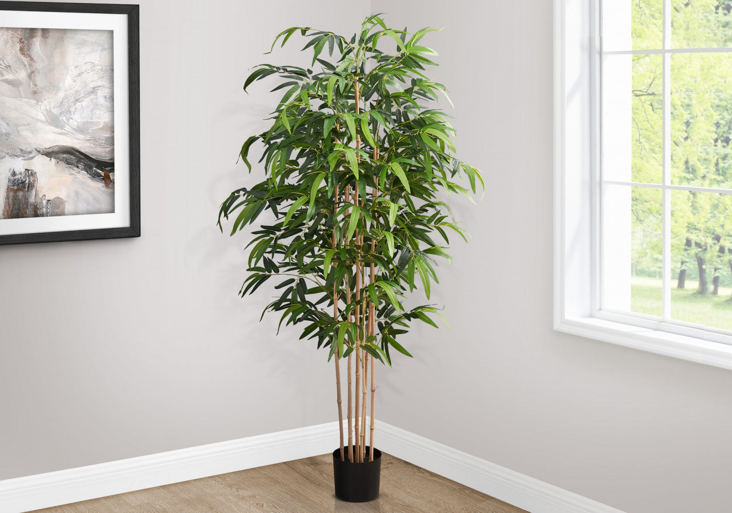 83" Bamboo Tree With 8" Black Pot - Green