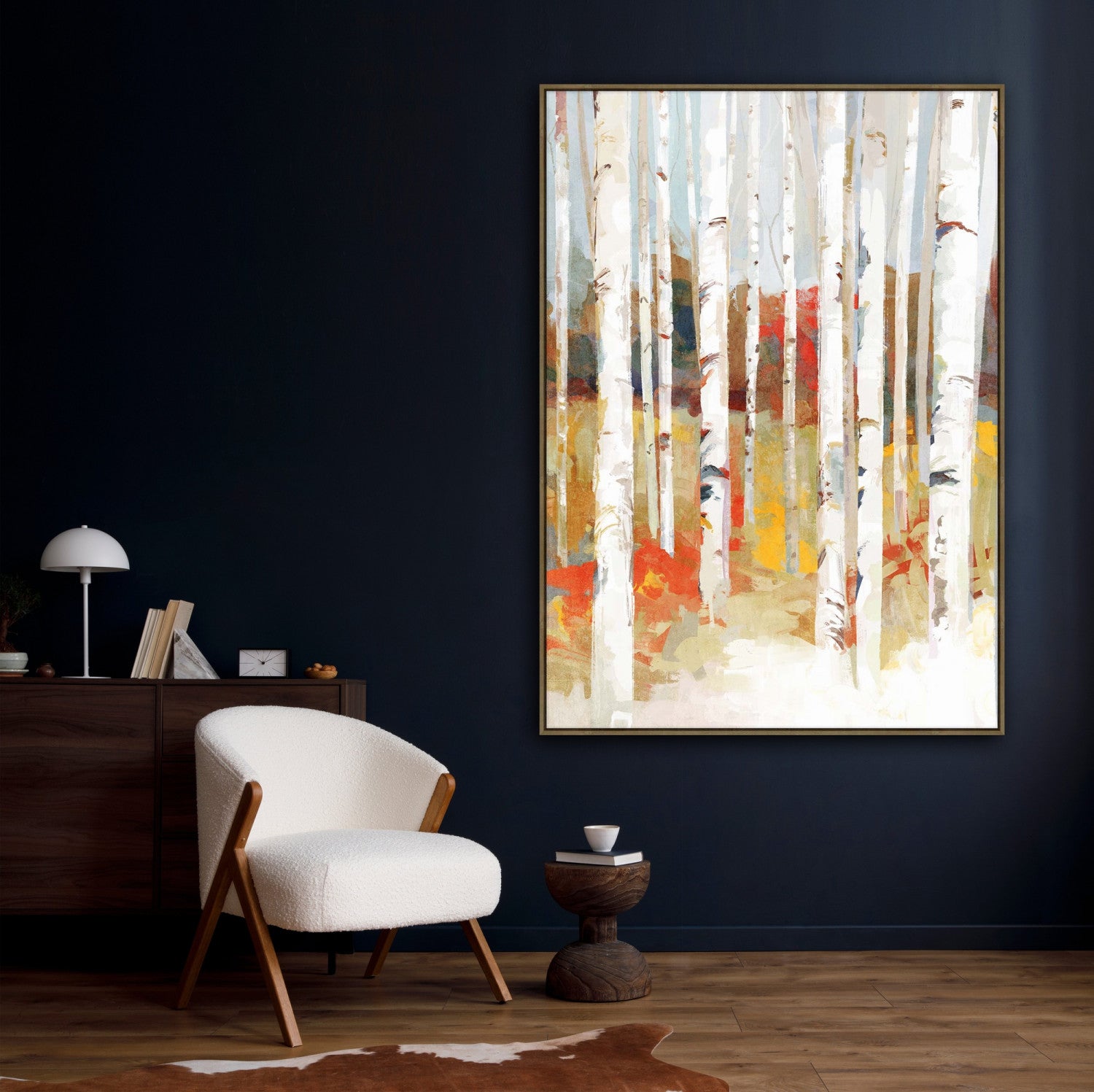 Birchfire Wall Art - Multi-Colour - 40 X 56