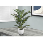 28" Palm Tree With 6" White Pot - Green