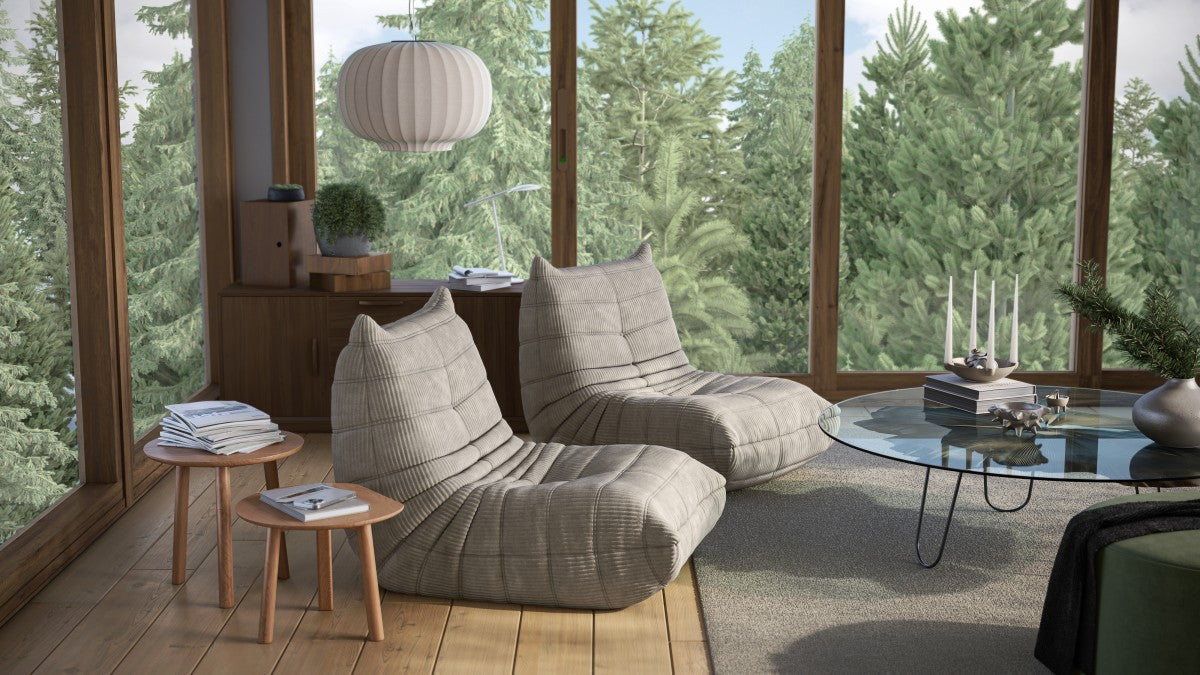 Tobias All-Foam Armless Chair - Beige