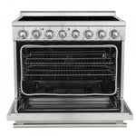 Forno Paolo 36" Stainless Steel Freestanding Electric Range With True Convection (5.44 Cu. Ft.) - FFSEL6011-36