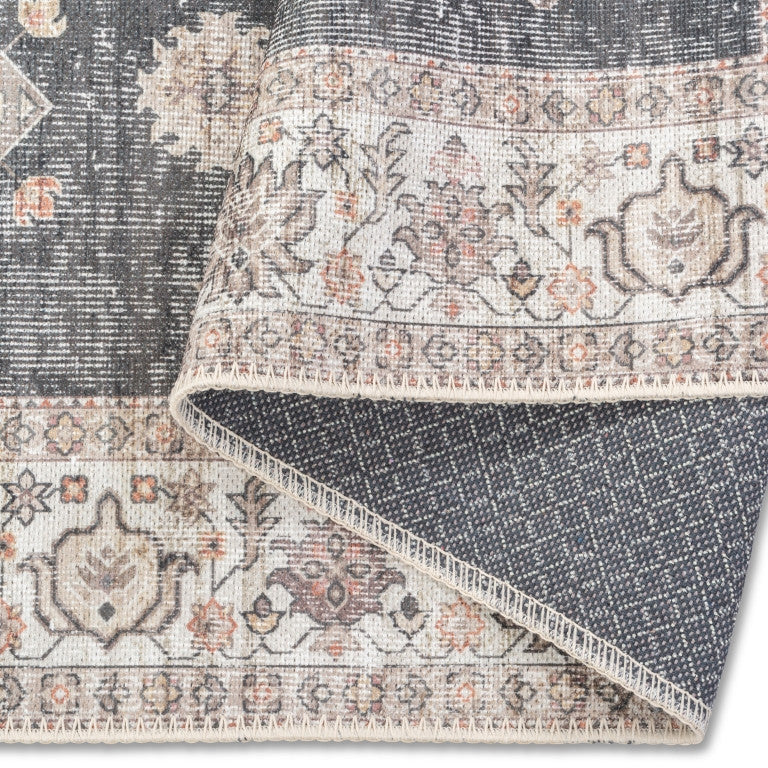 Aura Traditional Rug - 9' x 12' - Charcoal/Cream