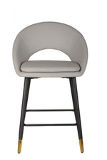 Mila Counter Stool - Grey/Black - Set of Two