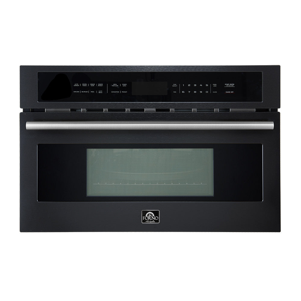 Forno Oliena Black 30" Built-In Microwave Convection Oven (1.6 Cu. Ft.) - FMWDR3093-30BLK