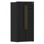 Forno Salerno 33" Black Freestanding Side-by-side Refrigerator (15.6 Cu. Ft.) - FFRBI1805-33BLK