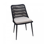 Rousseau Outdoor Dining Chair - Black/Ivory