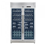 Forno Abruzzo 48" Stainless Steel 102 Bottle Dual Zone Wine Cellar with Green Holders (24 Cu. Ft.) - FWCDR6610-48S