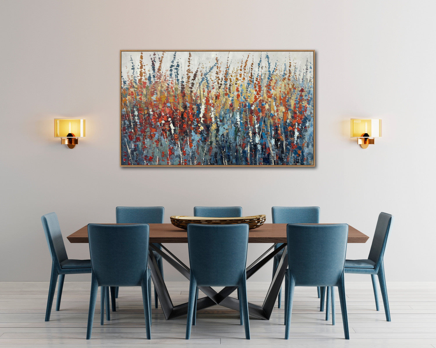 Dancing Petals Wall Art - Multi-Colour - 30 X 50