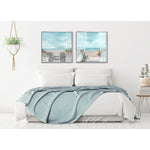 Breezy Retreat Wall Art - Blue/White - 24 X 24