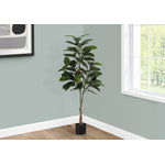 52" Rubber Tree With 5" Black Pot - Green