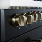 Forno Galiano 30" Black French Door Dual Fuel Range with True Convection (4.32 Cu. Ft.) - FFSGS6356-30BLK