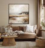 Beyond the Field Wall Art - Brown/Beige - 37 X 37