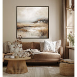Beyond the Field Wall Art - Brown/Beige - 37 X 37