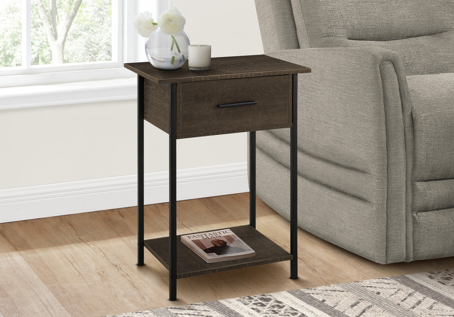 Miko Side Table - Dark Oak