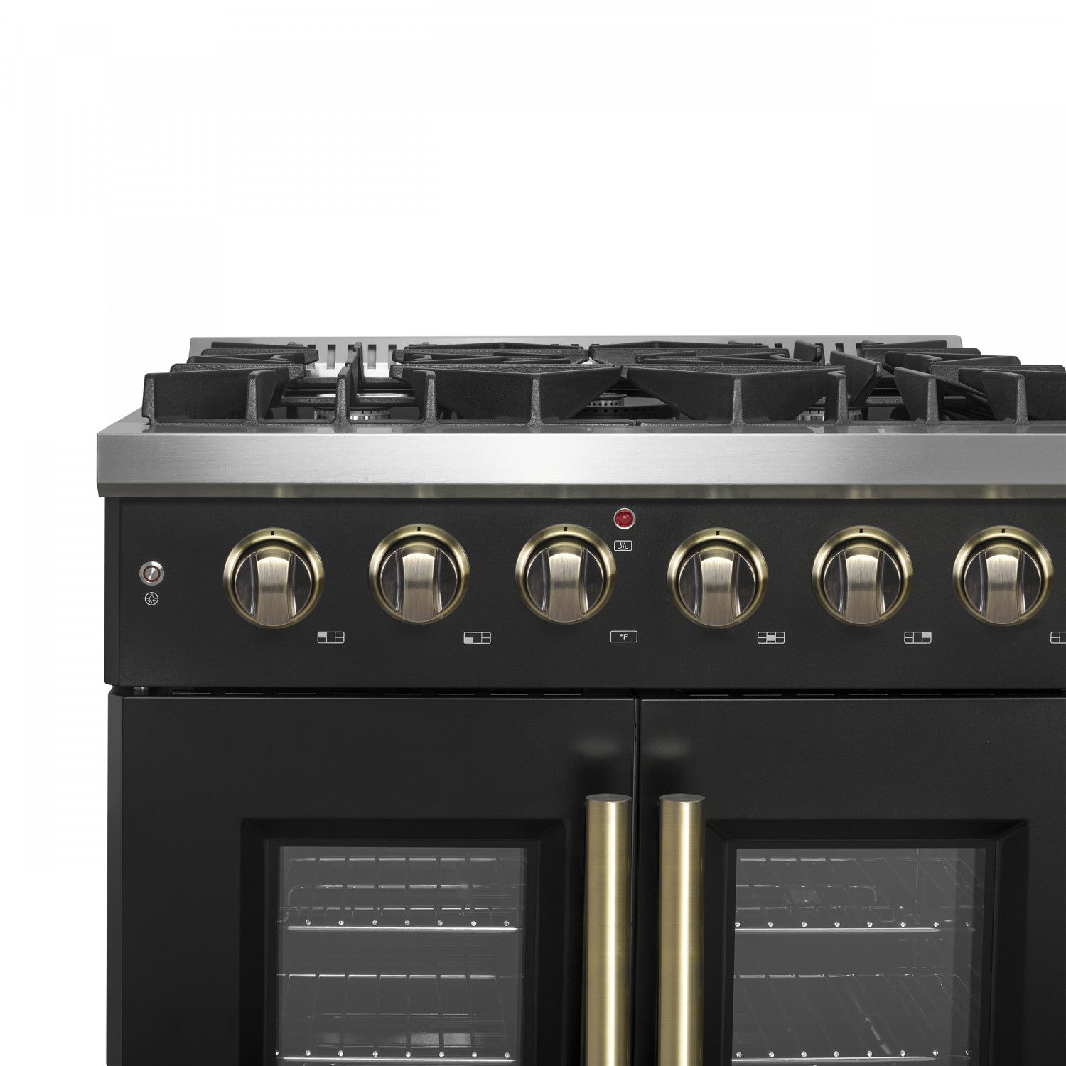 Forno Galiano 30" Black French Door Freestanding Gas Range (4.32 Cu. Ft.) - FFSGS6444-30BLK
