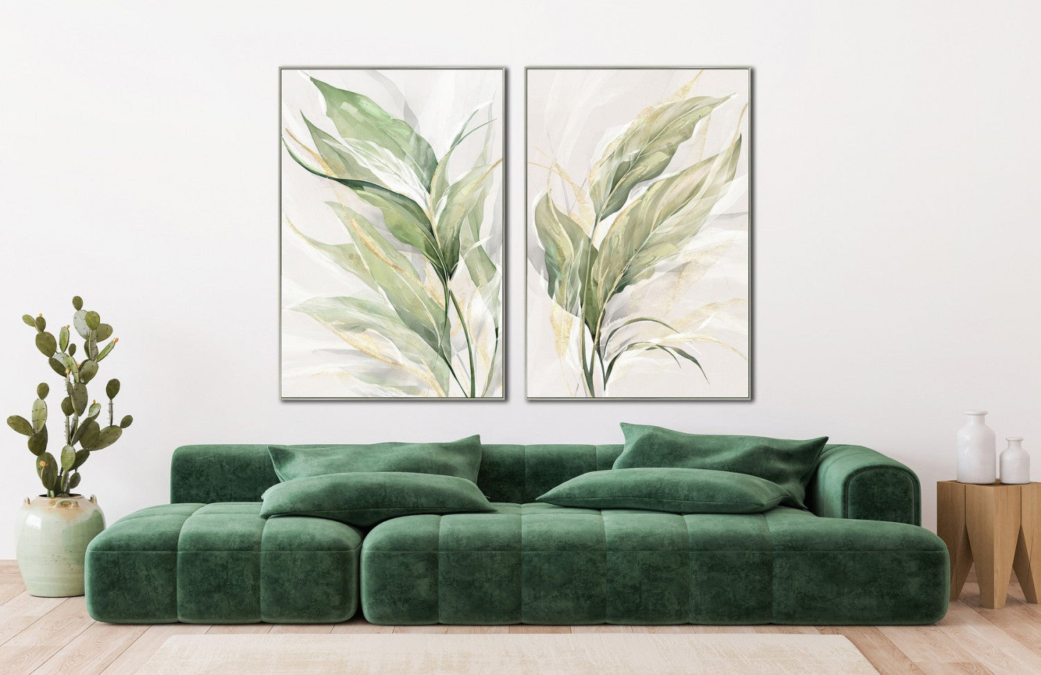 Verdant Veil I Art - Green/White - 28 X 42
