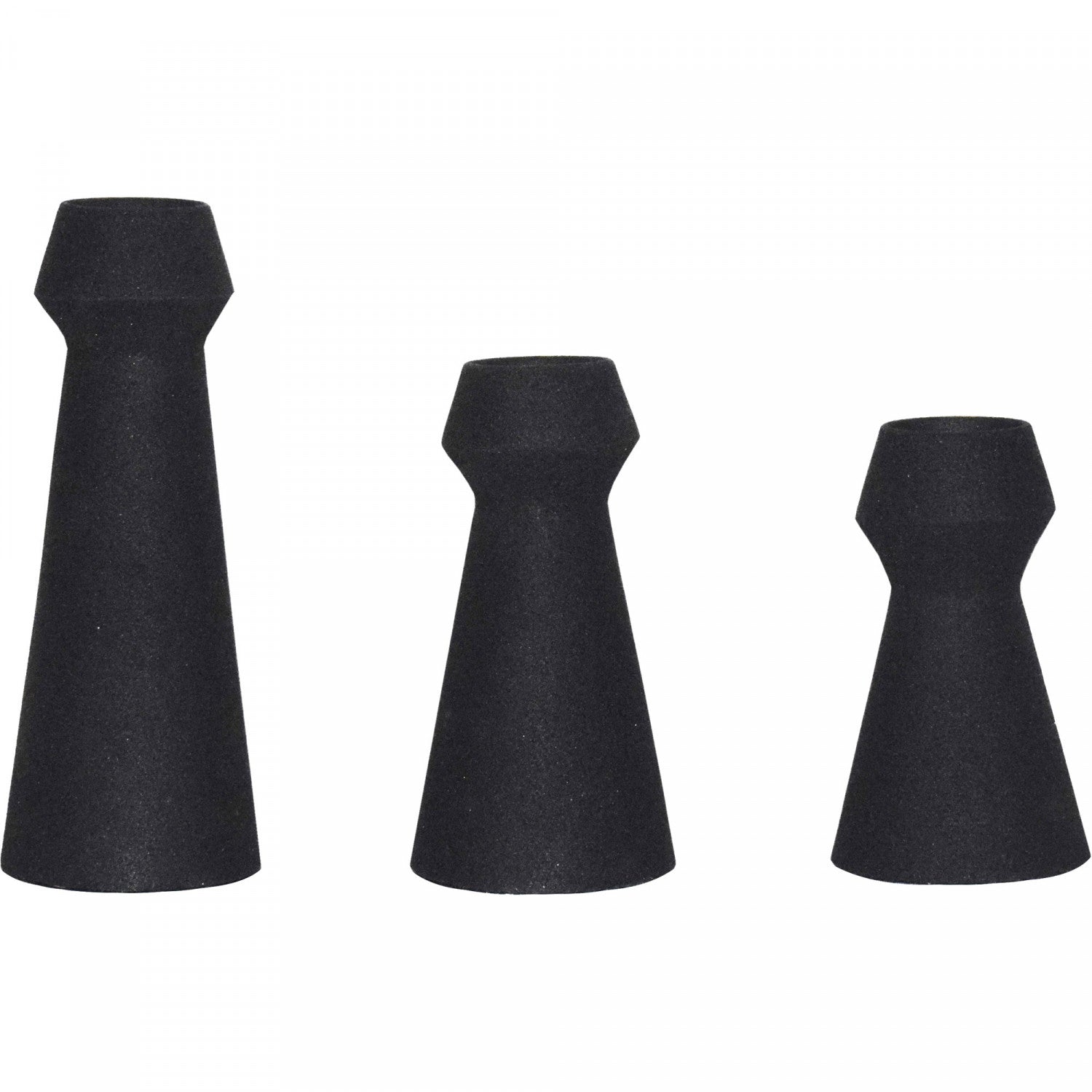 Darrin Vase - Matte Black - Set of Three