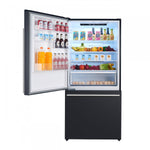 Forno Milano 31" Black Bottom Freezer Refrigerator With Left Swing Door (17.2 Cu. Ft.) - FFFFD1786-31BLK