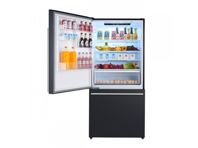 Forno Milano 31" 17.2 Cu.Ft. Black Bottom Freezer Refrigerator with Left Swing Door - FFFFD1786-31BLK