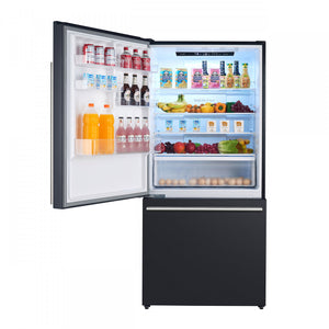 Forno Milano 31" Black Bottom Freezer Refrigerator With Left Swing Door (17.2 Cu. Ft.) - FFFFD1786-31BLK