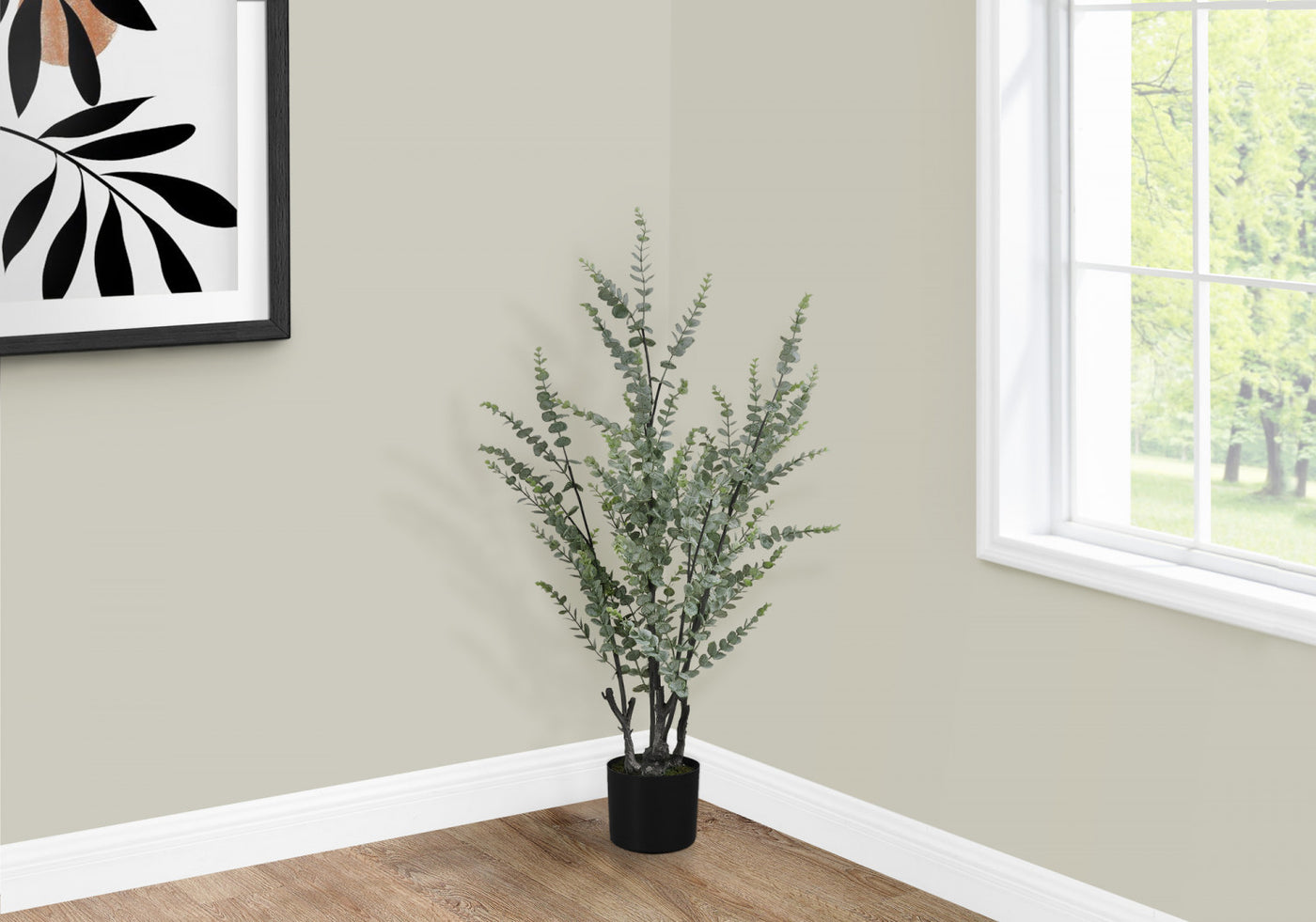 44" Eucalyptus Plant With 5" Black Pot - Green