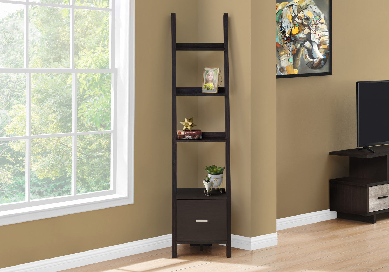 Saro Bookcase - Espresso