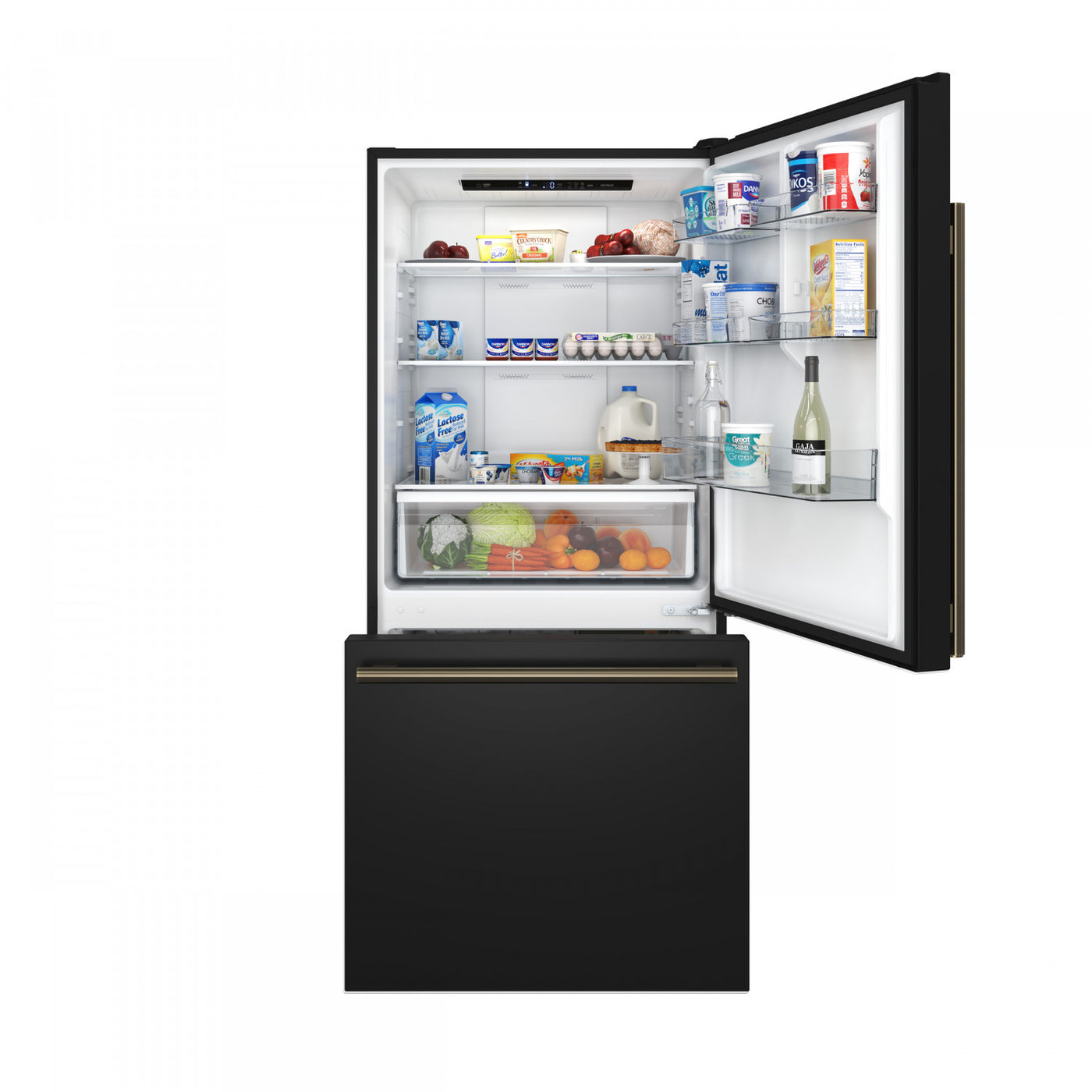 Forno Milano 31" Black Bottom Freezer Refrigerator with Right Swing Door (17.2 Cu. Ft.) - FFFFD1785-31BLK
